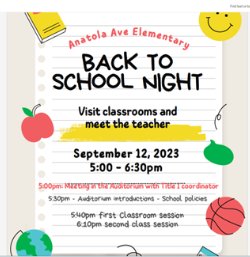 Back To School Night